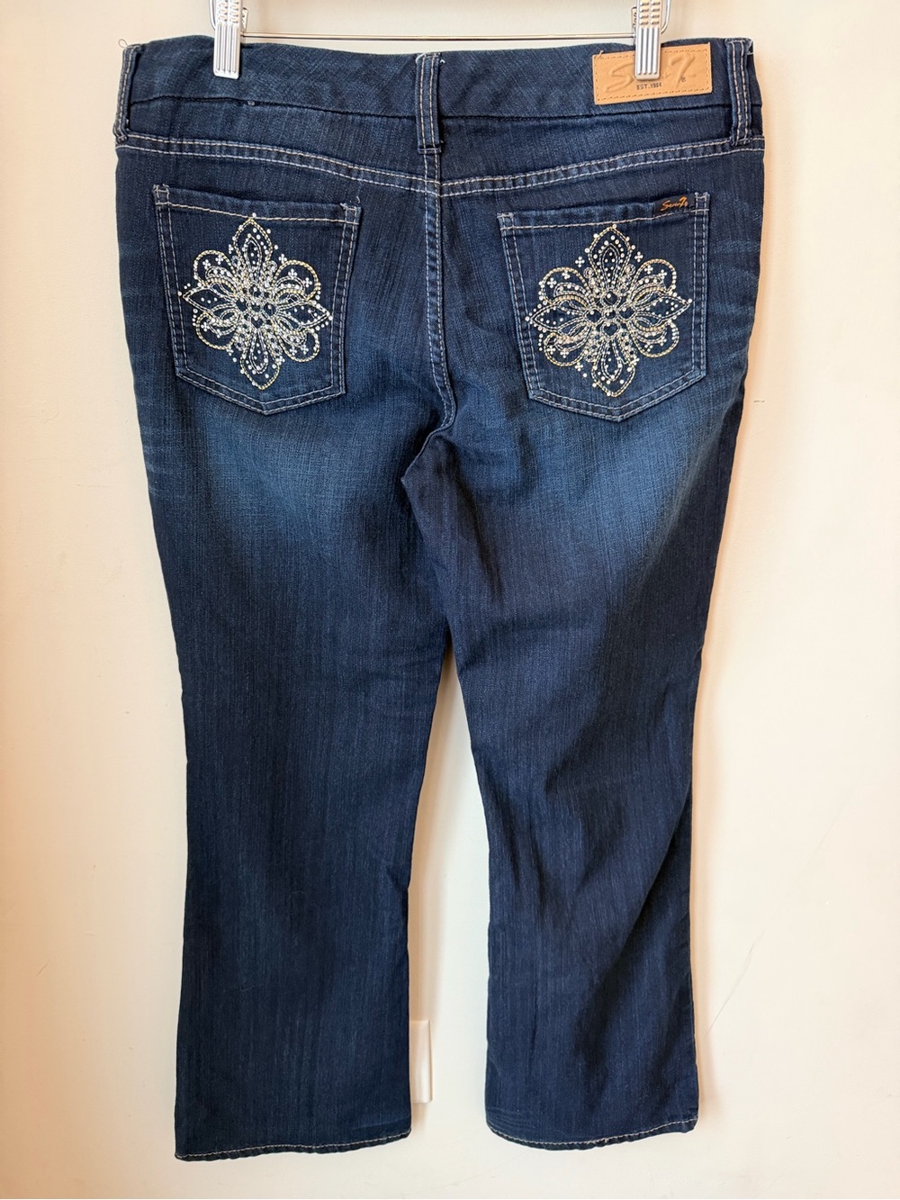 Y2K Seven7 Embellished Bootcut Jeans McBling Mall Girlie — Size 14